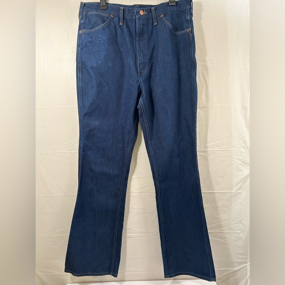 Wrangler Vintage 70’s No Fault Jeans Flared boot cut High waist 36x 34 USA Made